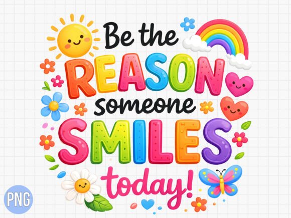 Be the Reason Someone Smiles Today PNG Design