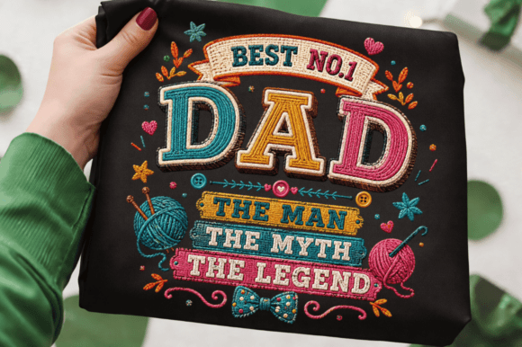 Dad Myth Legend Faux Yarn T-shirt PNG Design Guide