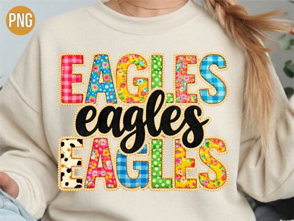 Evaluating the Retro Eagles Pattern Alphabet T-shirt Design for Professional Use