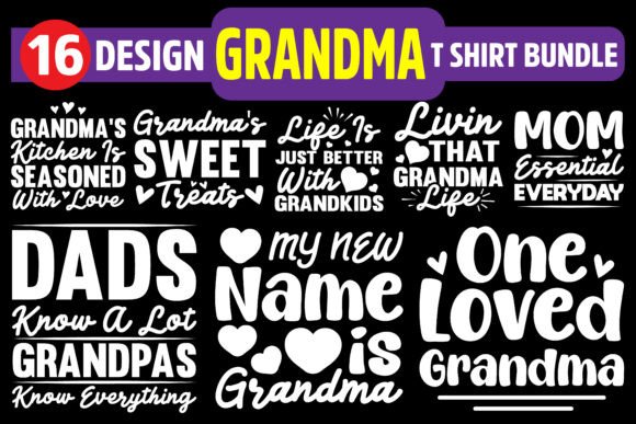 Grandma Quotes SVG Bundle: 16 Designs for Crafters