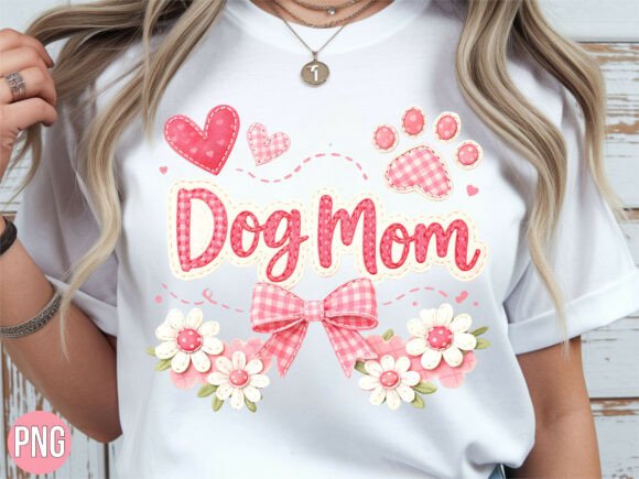 Integrating the Pink Gingham Dog Mom Floral Paw Print PN into Your Creative Workflow