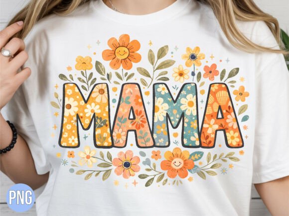 Leveraging the Mama Floral Retro Groovy Spring PNG for Strategic Brand Positioning