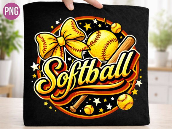 Softball Mama Bow Aesthetic PNG