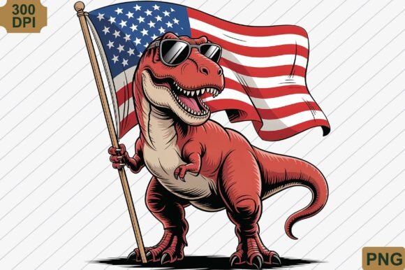 Strategic Branding with the T-Rex Dinosaur 4th of July PNG: A Guide for Creators