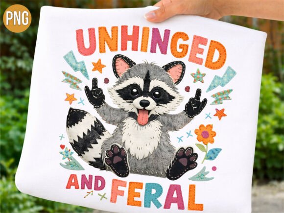 Unhinged Raccoon PNG for Bold Designs