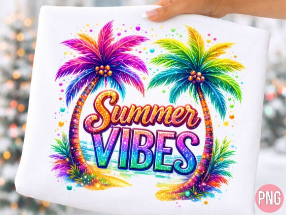 Unlocking Creative Potential with Summer Vibes Colorful Palm Trees PNG