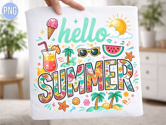 Unlocking Creative Potential with the Colorful Hello Summer Beach Vibes PNG