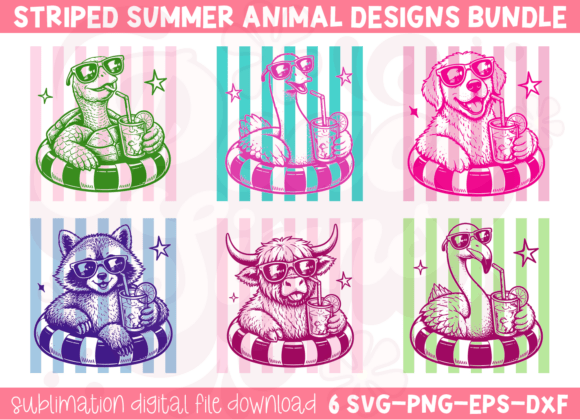 Unlocking Summer Creativity with the Funny Striped Summer Animal SVG Bundle